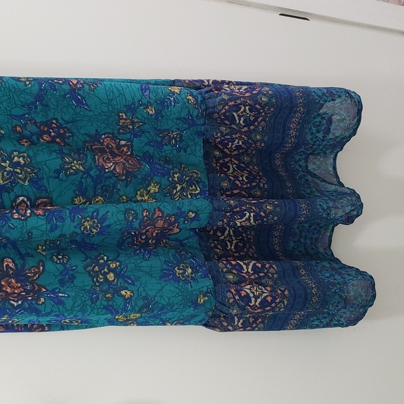 NWT Maurice Beautiful Side Slit Off Shoulder Flowy Floral Lined Maxi Dress - Picture 2 of 9